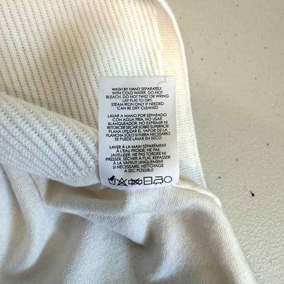 Cabi Cardigan Lady Jacket Womens Size L White Fencing Ribbed Knit Old Money - Picture 6 of 8